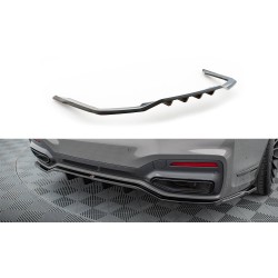 BMW rad 7 G11 Facelift M-Pack, spojler pod zadný nárazník s rebrovaním v.2, Maxton design