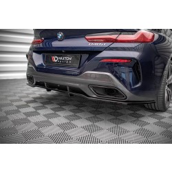 BMW rad 8 Gran Coupe/G16, stredový spojler pod zadný nárazník s rebrovaním, Maxton design