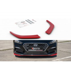 Maxton Design bočné splittery pod originálny predný nárazník Hyundai I30N (2017-) hatch./fastback, červené
