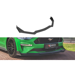 Ford Mustang MK6 GT Facelift, spoiler pod predný nárazník ver.2, plast ABS bez povrchovej úpravy, s červenou linkou, Maxton design