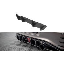 Nissan 370Z Nismo, "Street Pro" difúzor zadného nárazníka, plast ABS bez povrchovej úpravy, s červenou linkou, Maxton design