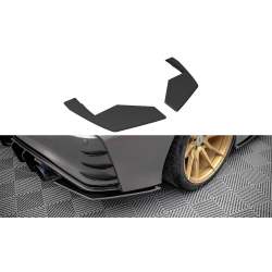 Nissan 370Z Nismo, "Street Pro" bočné difúzory pod zadný nárazník, plast ABS bez povrchovej úpravy, s červenou linkou, Maxton design