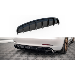 Tesla Model 3, vložka zadného nárazníka ver.2, čierny lesklý plast ABS, Maxton design