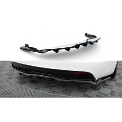 Teslá Model S Plaid Mk1 Facelift, stredový spojler pod zadný nárazník s rebrovaním v.2, Maxton design