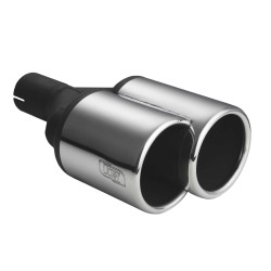 ULTER SPORT univerzálna dvojkoncovka výfuku guľatá 2x Ø100x160mm s délkou 200 mm/180