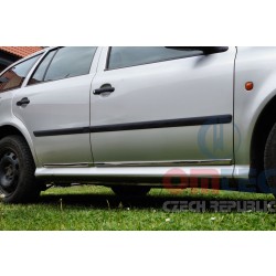 Škoda Octavia I - dekoratívne NEREZ CHROM bočné dverové lišty