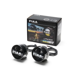 PIAA LPW530 prídavné biele/žlté (prepínateľné) diaľkové okrúhle LED svetlomety s priemerom 89 mm / 3,5