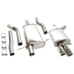 TA Technix športový nerezový catback výfuk - Audi A4 (8K, 08-15) sedan + Avant + Allroad, vrátane Quattro, 2x 80 mm rovná nerezová koncovka s perlom