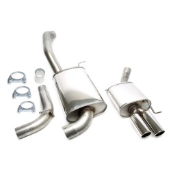 TA Technix športový nerezový catback výfuk - VW Passat CC (3C, 08-12 predfacelift), 2x 80 mm rovná nerezová koncovka s perlom