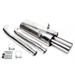 TA Technix športové nerezový catback výfuk - BMW 3 E36 325i / 328i okrem Compact, 2x 76 mm rovná nerezová koncovka s obrubou