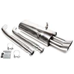 TA Technix športové nerezový catback výfuk - BMW 3 E36 325i / 328i okrem Compact, 2x 76 mm DTM zahnutá nerezová koncovka bez uzáverom