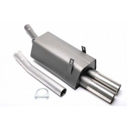 TA Technix športový výfuk - BMW 3 E36 320i / 323i okrem Compact, 2x 76 mm rovná nerezová koncovka s obrubou