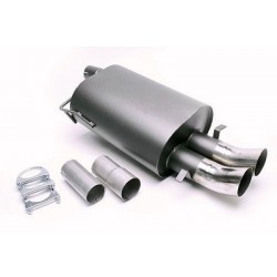 TA Technix športový výfuk - BMW 5 E39 sedan 6-valec benzín, 2x 76 mm DTM zahnutá nerezová koncovka bez uzáverom