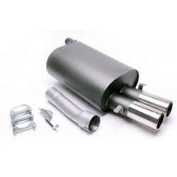 TA Technix športový výfuk - BMW 5 E39 Touring 6-valec benzín, 2x 76 mm rovná nerezová koncovka s obrubou