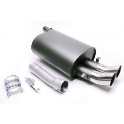 TA Technix športový výfuk - BMW 5 E39 Touring 6-valec benzín, 2x 76 mm DTM zahnutá nerezová koncovka bez uzáverom