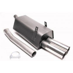 TA Technix športový výfuk - BMW 3 E36 320i / 323i okrem Compact, 2x 76 mm rovná nerezová koncovka bez uzáverom