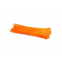 Farebné PVC sťahovacie pásky balenie 100 ks, farba oranžová, rozmer 200 x 2,5 mm
