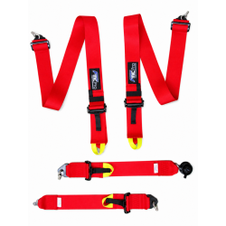Závodné pásy FIA 2031 8854/98 4bodové 3"x 3" červené