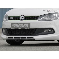 Rieger tuning spojler s rebrovaním pod originálnou predný nárazník vozidla Volkswagen Polo VI GTI (6