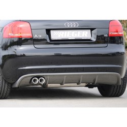 Rieger tuning vložka zadného nárazníka pre Audi A3 (8P) 5-dvere. / Sportback, facelift, r.v. od 07/0
