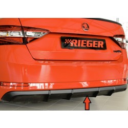 Rieger Tuning vložka zadného nárazníka bez výrezu pre výfukové deflektory pre Škoda Superb III (3T /