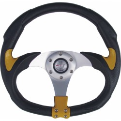 Športový volant R1 Racing - žltý pvc R1