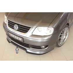 Rieger lipa pod predný nárazník Rieger pro Volkswagen Touran 1T van pred faceliftom, 03/03-10/06, plast ABS s povrchovou úpravou Carbon-Look