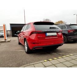 Škoda Scala - atrapy výfuku RS dizajn - RS230 BLACK - Glowing RED