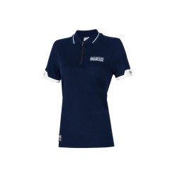 Sparco dámska polokošeľa Zips, farba: modrá