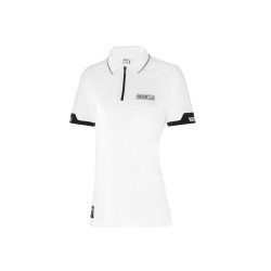 Sparco dámska polokošeľa Zips, farba: biela