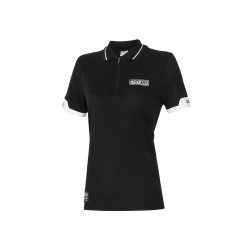 Sparco dámska polokošeľa Zips, farba: čierna