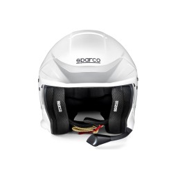 Sparco Prilba FLUX RJ-aj, s interkomem a homologáciou FIA, farba: biela