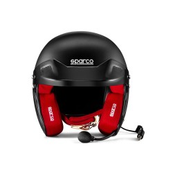 Sparco Prilba RJ-aj s intercomem a homologáciou FIA, farba: čierno-červená