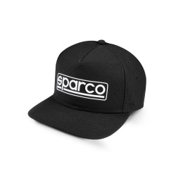 Sparco kšiltovka s rovným šiltom Stretch, farba: čierna