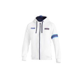 Sparco mikina s kapucňou, edice Martini Racing, farba: biela