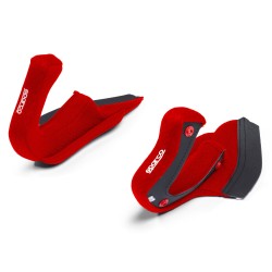 Sparco náhradné lícne polstrovanie pre prilby FLUX RJ / RJ-aj / RJ-aj Carbon, farba: červená