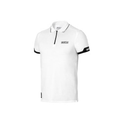 Sparco polokošeľa Zips, farba: biela