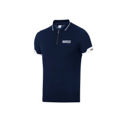Sparco polokošeľa Zips, farba: modrá
