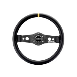 Sparco R215 pretekársky volant 350 mm, hĺbka volantu: plochý, materiál: kože