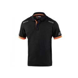 Sparco technické polo tričko Toledo, farba: čierno-oranžová
