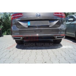 VW Passat B8 - NEREZ chrom lišty zadního nárazníku (3-dílná sada)...