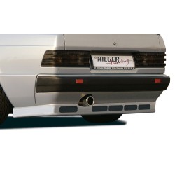 Rieger spojler pod zadný nárazník pre Mercedes 190 W201 sedan, plast ABS bez povrchovej úpravy, s alu mřížkou, s kulatým výřezem pro koncovku