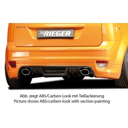 Rieger spojler pod zadný nárazník pre Ford Focus 2 3-dver., 5-dver. pred faceliftom r.v. 07/04-01/08, plast ABS bez povrchovej úpravy, pro vozy s koncovkami na obou stranách
