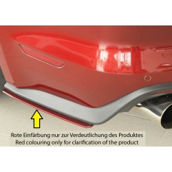 Rieger spoiler pod zadný nárazník na levé straně pro Ford Mustang 6 LAE kabriolet, kupé pred faceliftom r.v. 11/14-07/17, plast ABS bez povrchovej úpravy