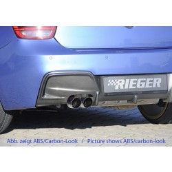 Rieger vložka zadného nárazníka pre BMW rad 1 F20, F21 sedan / 2-dver., sedan / 4-dver. pred faceliftom, plast ABS bez povrchovej úpravy, pre orig. dvojitú koncovku vľavo