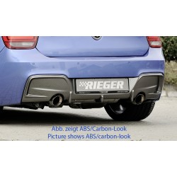 Rieger vložka zadného nárazníka pre BMW rad 1 F20, F21 sedan / 2-dver., sedan / 4-dver. pred faceliftom, plast ABS bez povrchovej úpravy, pre orig. koncovky na oboch stranách