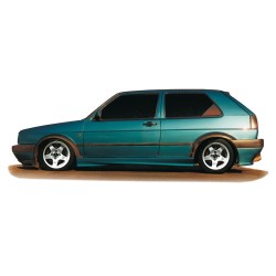 Rieger bočný prah mont. strana pravá pro Volkswagen Golf 2 3-dver., r.v. 83-91, plast ABS bez povrchovej úpravy, s GTI výřezem