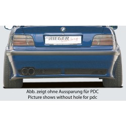 Rieger kompletní zadný nárazník pre BMW rad 3 E36 kabriolet, kupé, sedan, touring, plast ABS bez povrchovej úpravy
