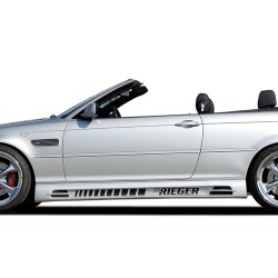 Rieger bočný prah (175mm) mont. strana ľavá pro BMW rad 3 E46, E46 M3 compact, kabriolet, kupé, sedan vr. faceliftu, r.v. 02/02-, 02/98-12/01, 06/00-, plast ABS bez povrchovej úpravy, s prolisem, s prolisem a dvěma výřezy