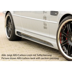 Rieger bočný prah mont. strana ľavá pro BMW rad 3 E46, E46 M3 compact, kabriolet, kupé, sedan vr. faceliftu, r.v. 02/02-, 02/98-12/01, 06/00-, plast ABS bez povrchovej úpravy, s prelisom a výrezom
